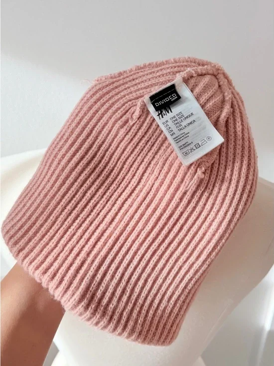 H&M Divided Ribbed Beanie – Pink / One Size - Picture 5 of 6